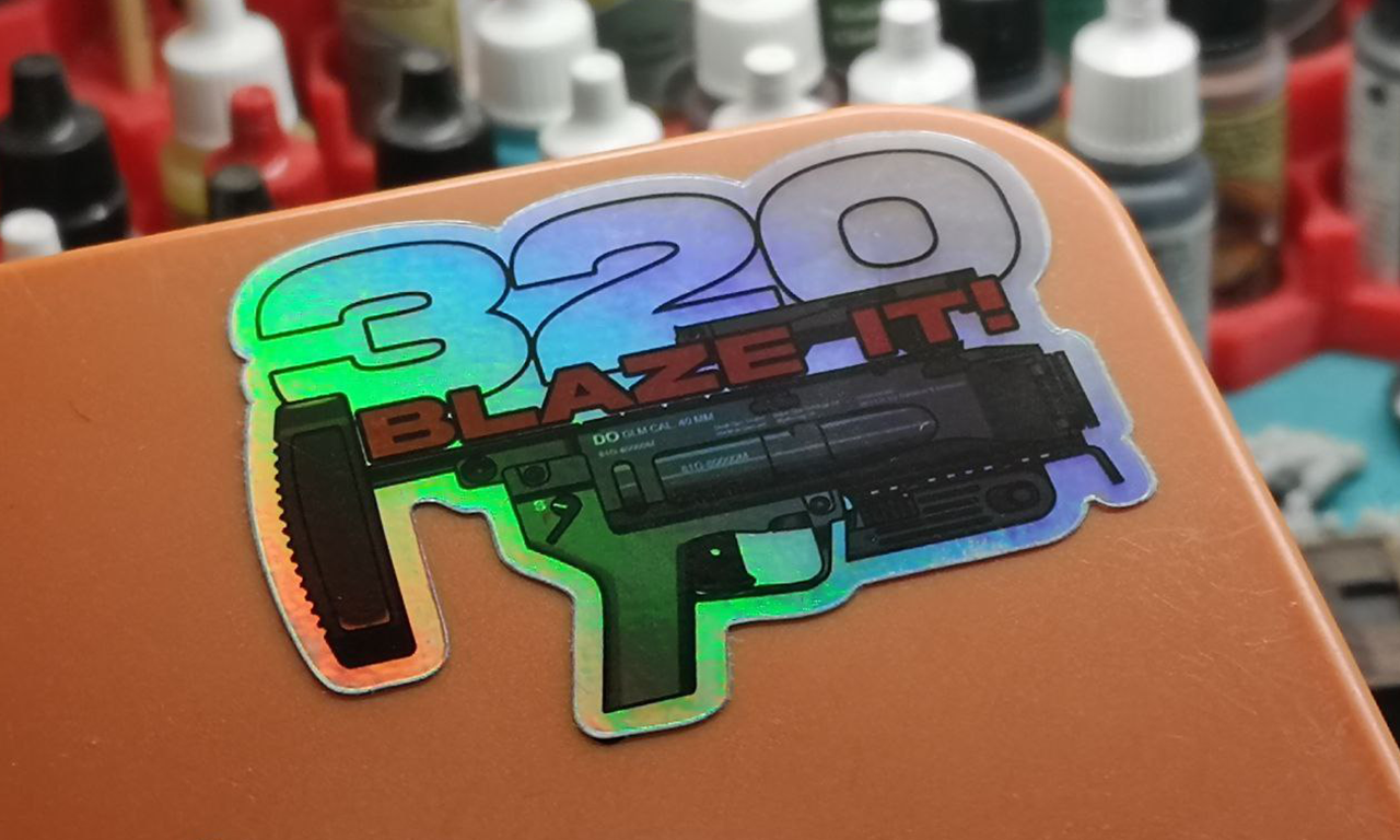Hologramm Sticker "320 - Blaze it"