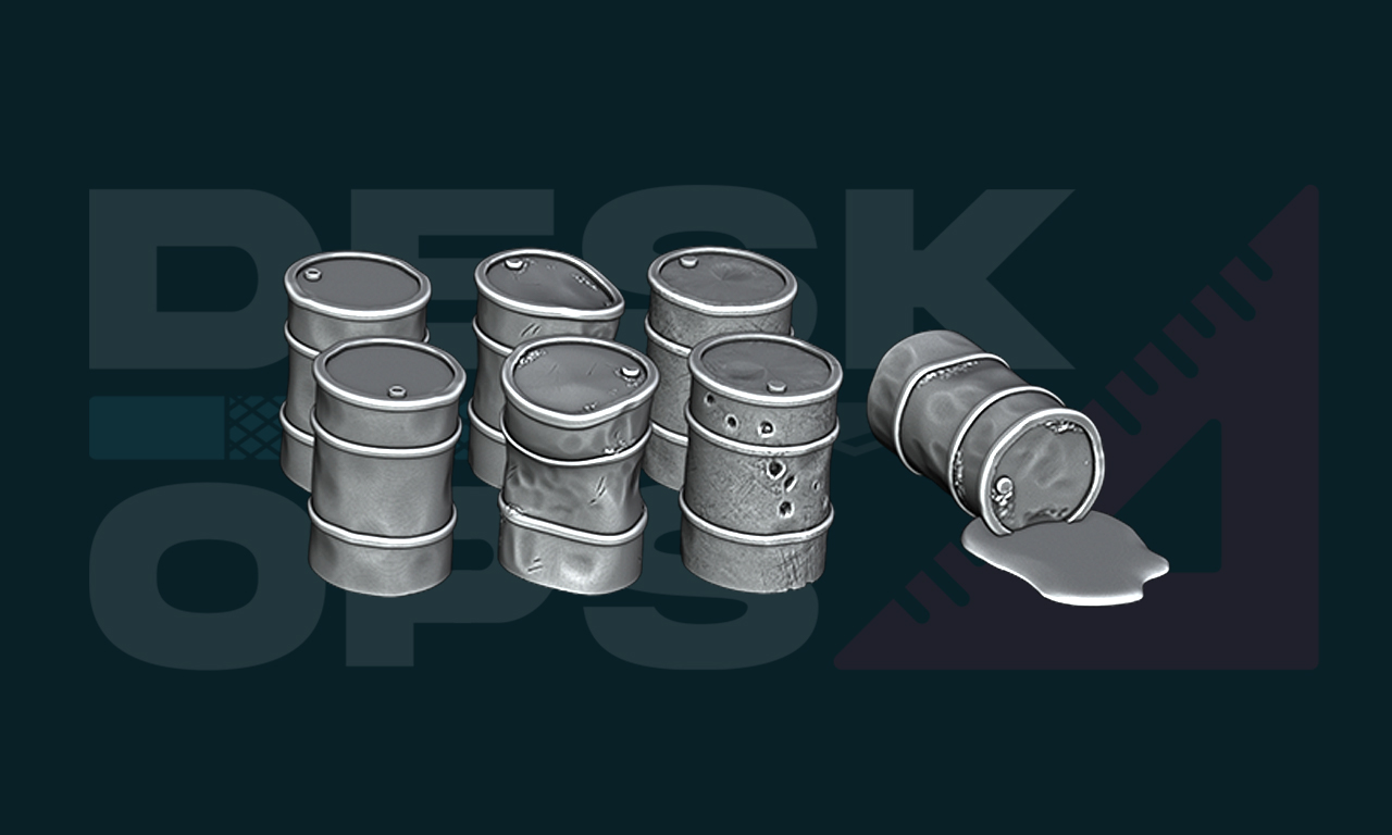 Beschädigte Metal Fässer Set