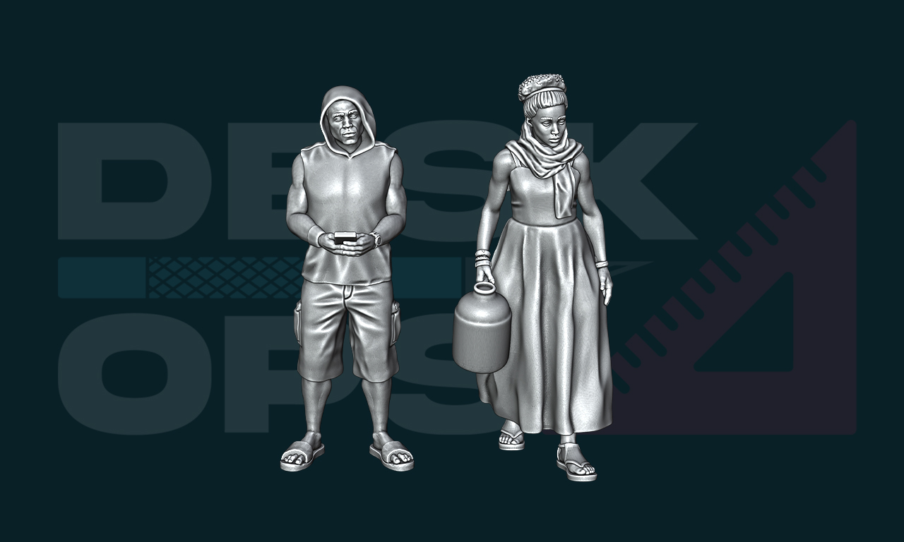 African Civilians - Man and Woman