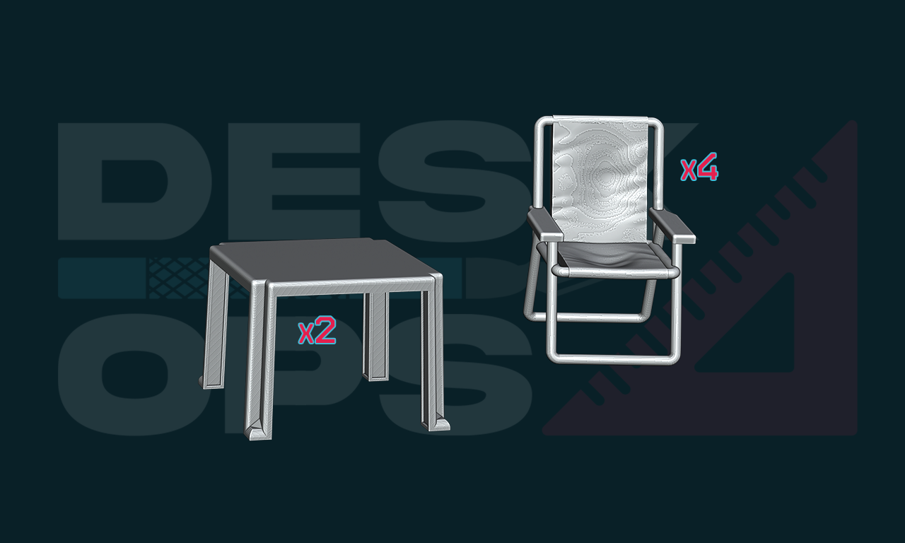 Favela Slum Scatter - Plastic Table & Camping Chair