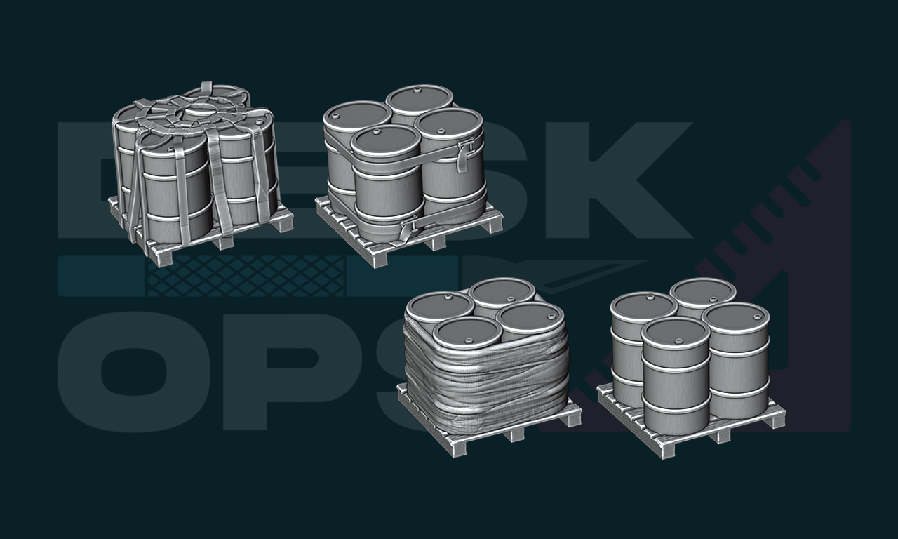 Metall Fässer auf Palette