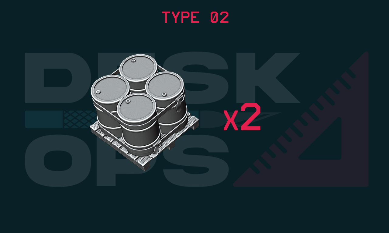 Metall Fässer auf Palette