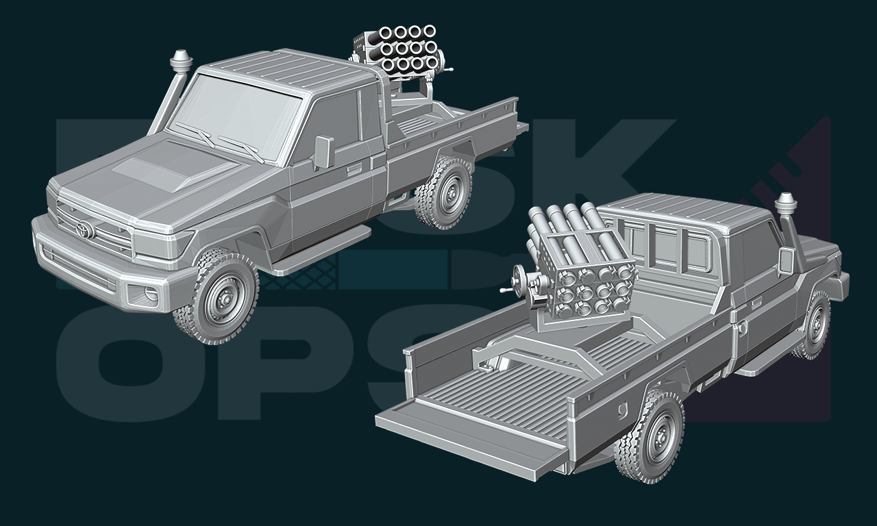 Land Cruiser mit MLRS