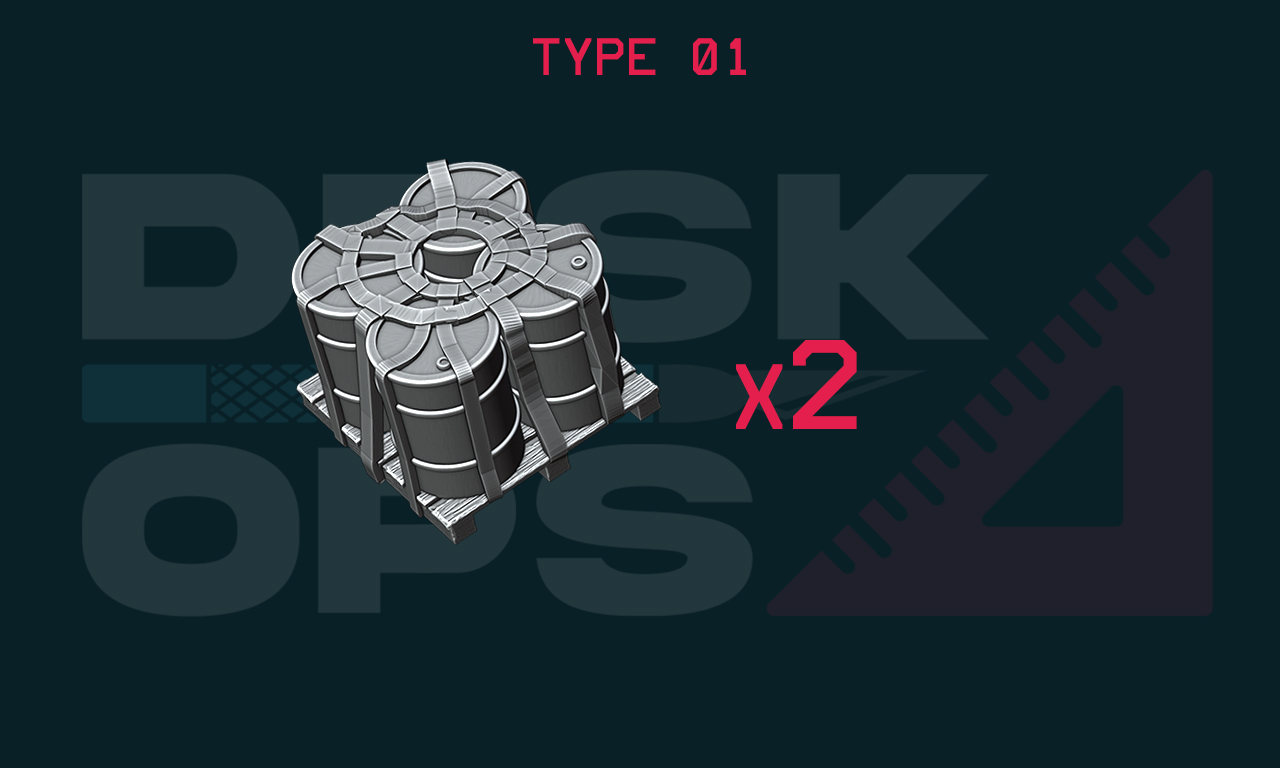 Metall Fässer auf Palette