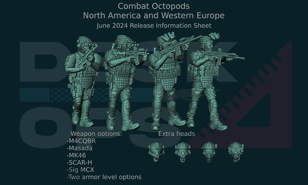 Combat Octopods - North America & Western Europe - June 2024 - Full Parts Release