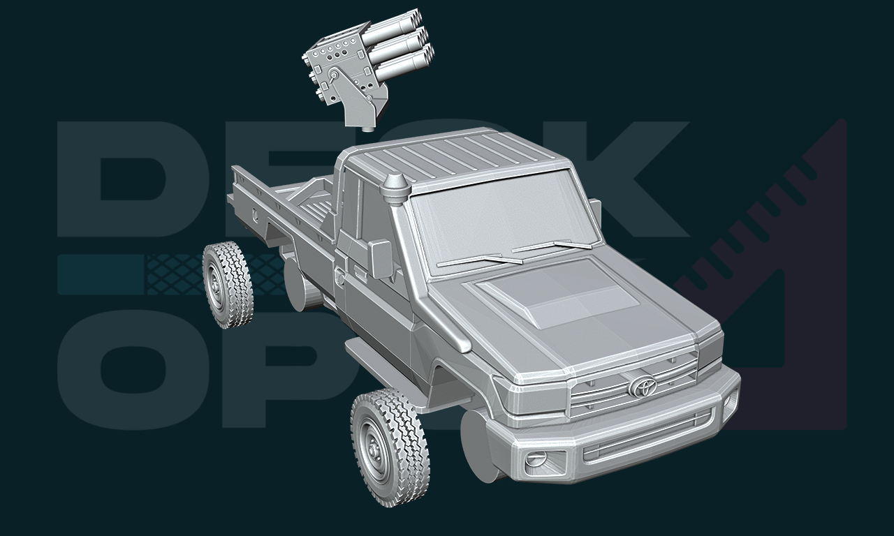 Land Cruiser mit MLRS